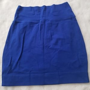 Royal blue mini skirt